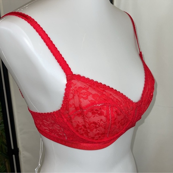 Stella McCartney Red Floral Lace Bra Size 34B NWT - Picture 7 of 17